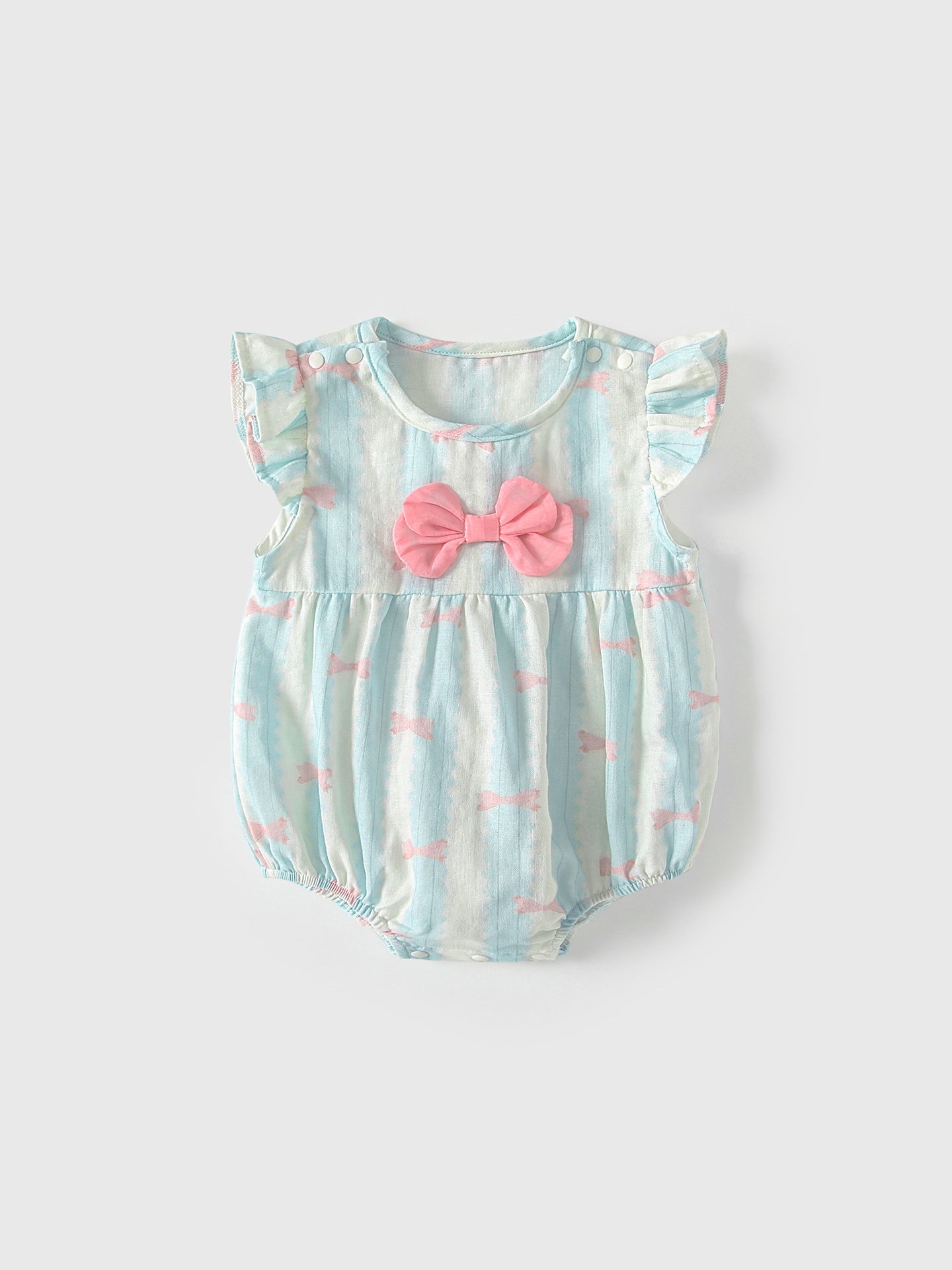 Summer Arrival Baby Girls Fly Sleeves Geometric Pattern Bodysuit, MyKids-USA®, Bodysuits, MyKids-USA -  -  -  -  -  -  - .