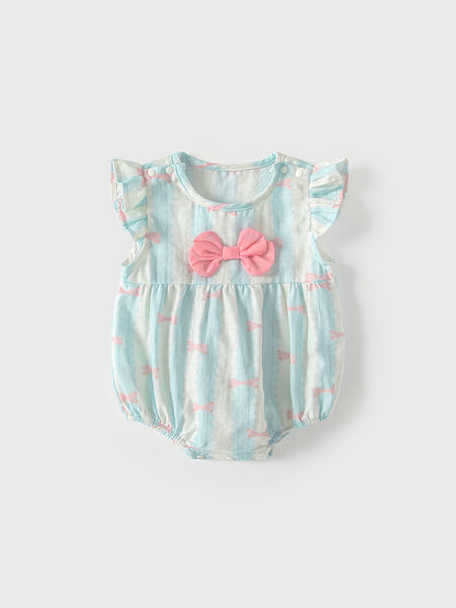 Summer Arrival Baby Girls Fly Sleeves Geometric Pattern Bodysuit, MyKids-USA®, Bodysuits, MyKids-USA -  -  -  -  -  -  - .