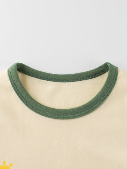 Boys’ Cartoon Dinosaur And Teddy Print T-Shirt In European And American Style, MyKids-USA®, Baby & Toddler Tops, MyKids-USA -  -  -  -  -  -  - 