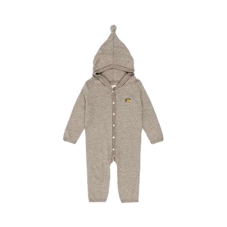 Winter Arrival Baby Unisex Long Sleeves Fruits Pattern Knitted Hooded Rompers, MyKids-USA®, Baby One-Pieces, MyKids-USA - Size/Age - 66 (3-6M) - Color - Khaki -  -  - TR2512271013-B.