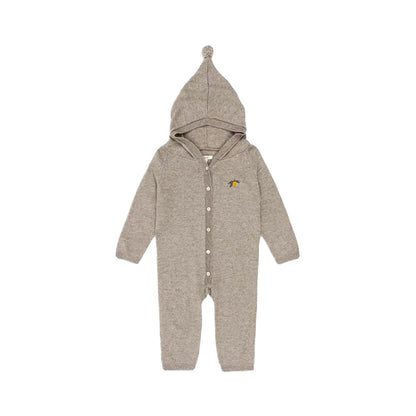 Winter Arrival Baby Unisex Long Sleeves Fruits Pattern Knitted Hooded Rompers, MyKids-USA®, Baby One-Pieces, MyKids-USA - Size/Age - 66 (3-6M) - Color - Khaki -  -  - TR2512271013-B.