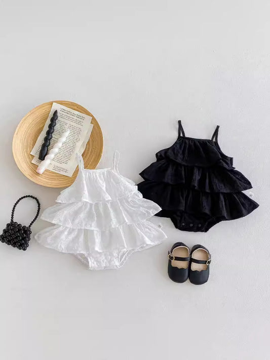 Arrival Summer Baby Kids Girls Hollow Out Pattern Solid Color Sleeveless Strap Onesies, MyKids-USA®, Baby One-Pieces, MyKids-USA -  -  -  -  -  -  - 