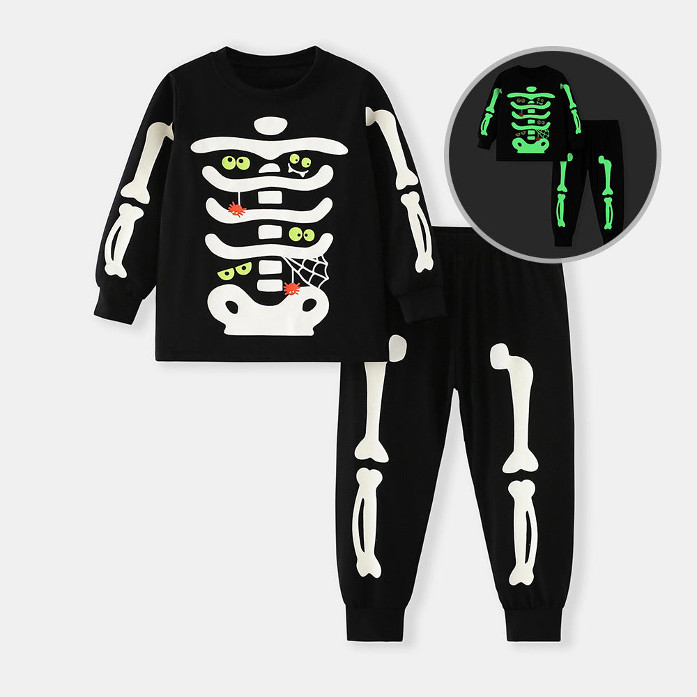 MyKids-USA® Winter and Autumn Baby Kids Halloween Cartoon Pattern Long Sleeves Sweatshirt and Pants Clothing Set