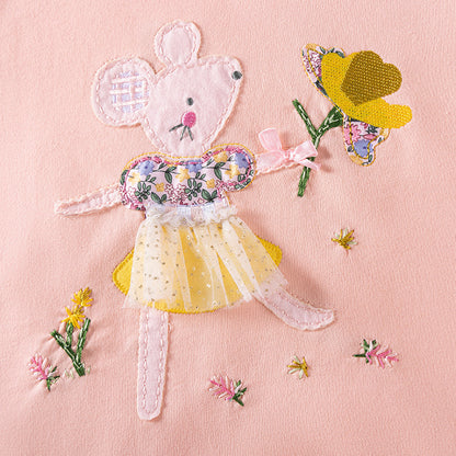 Autumn Arrival Kids Girls Animals and Flowers Cartoon Pattern Long Sleeves Top Sweatshirt, MyKids-USA®, Sweatshirts, MyKids-USA -  -  -  -  -  -  - 