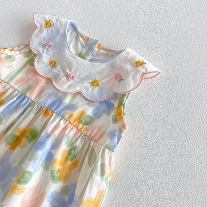 Summer Arrival Baby Girls Sleeveless Crew Neck Floral Pattern Rompers, MyKids-USA®, Baby & Children's One-Pieces, MyKids-USA -  -  -  -  -  -  - .