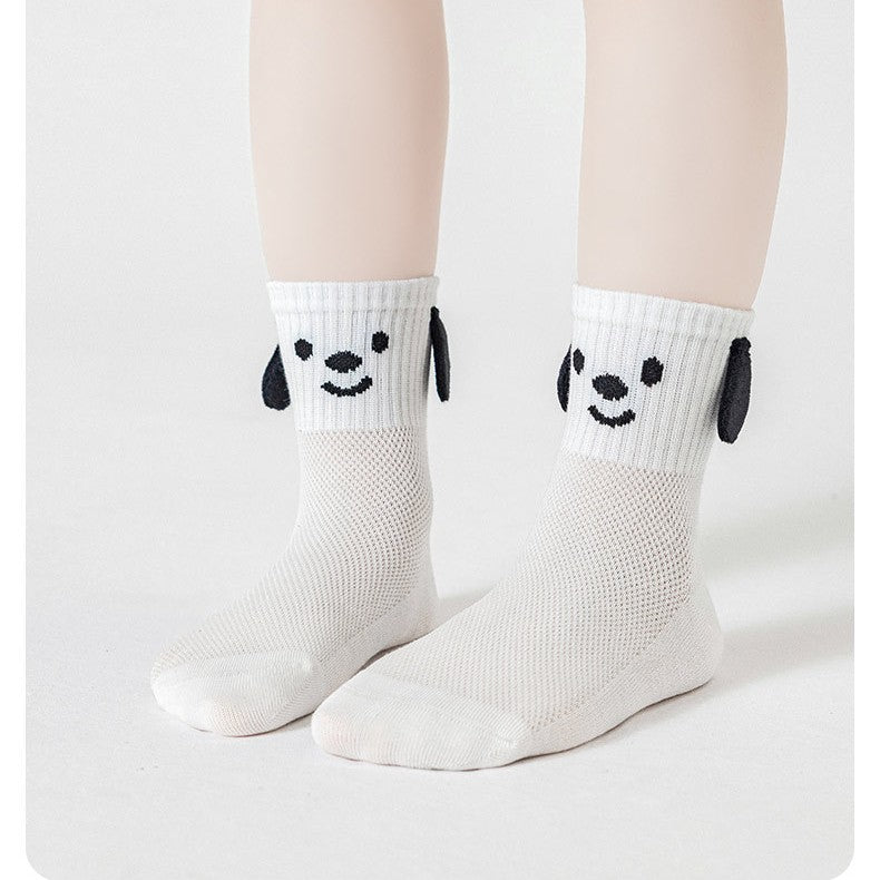 Summer Baby Kids Boys and Girls Breathable Puppy Cartoon Pattern Socks Set