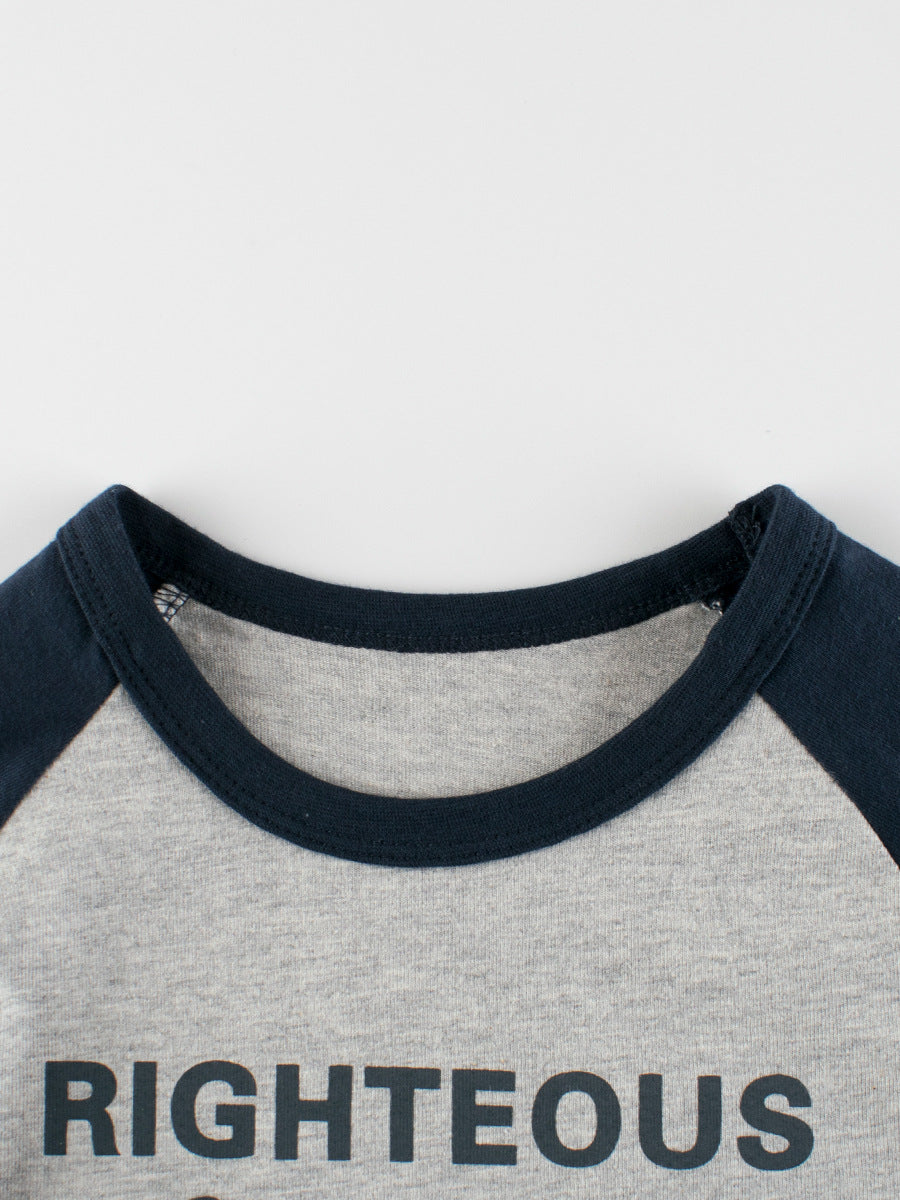 Autumn Baby Boys Letters and Animals Print Color Patchwork Long Sleeves Crew Neck Base Top Shirt, MyKids-USA®, Baby & Toddler Outerwear, MyKids-USA -  -  -  -  -  -  - 