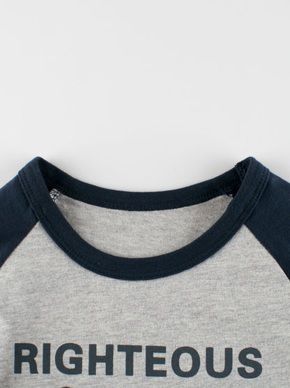 Autumn Baby Boys Letters and Animals Print Color Patchwork Long Sleeves Crew Neck Base Top Shirt, MyKids-USA®, Baby & Toddler Outerwear, MyKids-USA -  -  -  -  -  -  - 