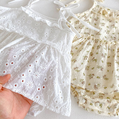 Summer Arrival Baby Girls Cute Sleeveless Floral Pattern Dress Design Strap Onesies, MyKids-USA®, Baby One-Pieces, MyKids-USA -  -  -  -  -  -  - 