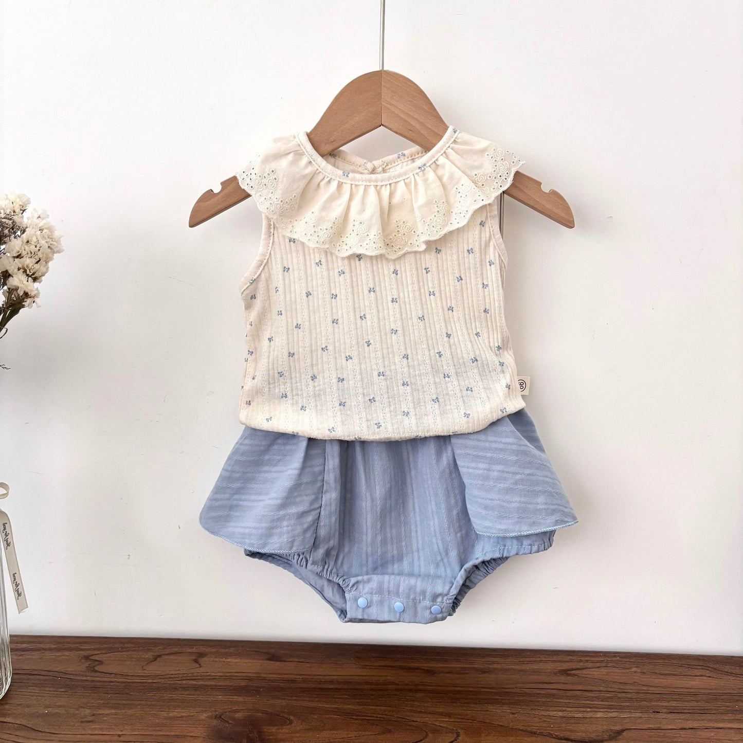 Summer Baby Kids Girls Sleeveless Cute Vest and Bloomers Clothing Set