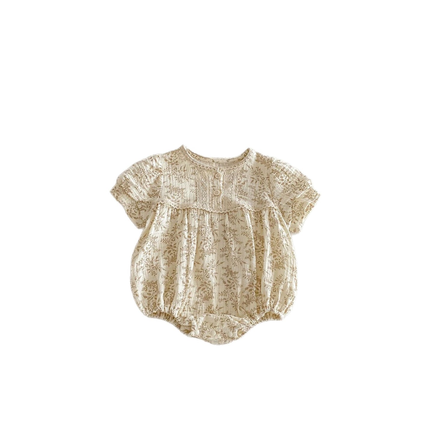 Summer Arrival Baby Girls Short Sleeves Vintage Floral Bodysuit, MyKids-USA®, Bodysuits, MyKids-USA -  -  -  -  -  -  - .