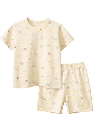 Summer Baby Kids Girls Cartoon Print T-shirt and Shorts Clothing Set, MyKids-USA®, Baby & Toddler Outfits, MyKids-USA - Size/Age - 90 (12-24M) - Color - Apricot -  -  - TR2410090849-A