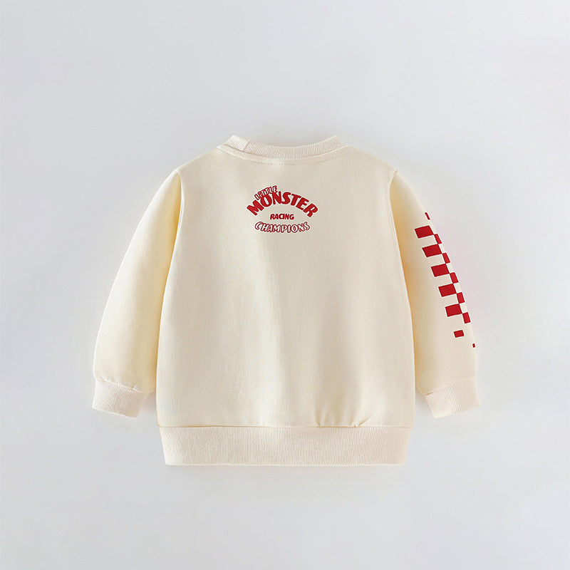 Autumn and Spring Arrival Cartoon and Letters Pattern Long Sleeves Pullover for Boys, MyKids-USA®, Sweaters, MyKids-USA -  -  -  -  -  -  - 