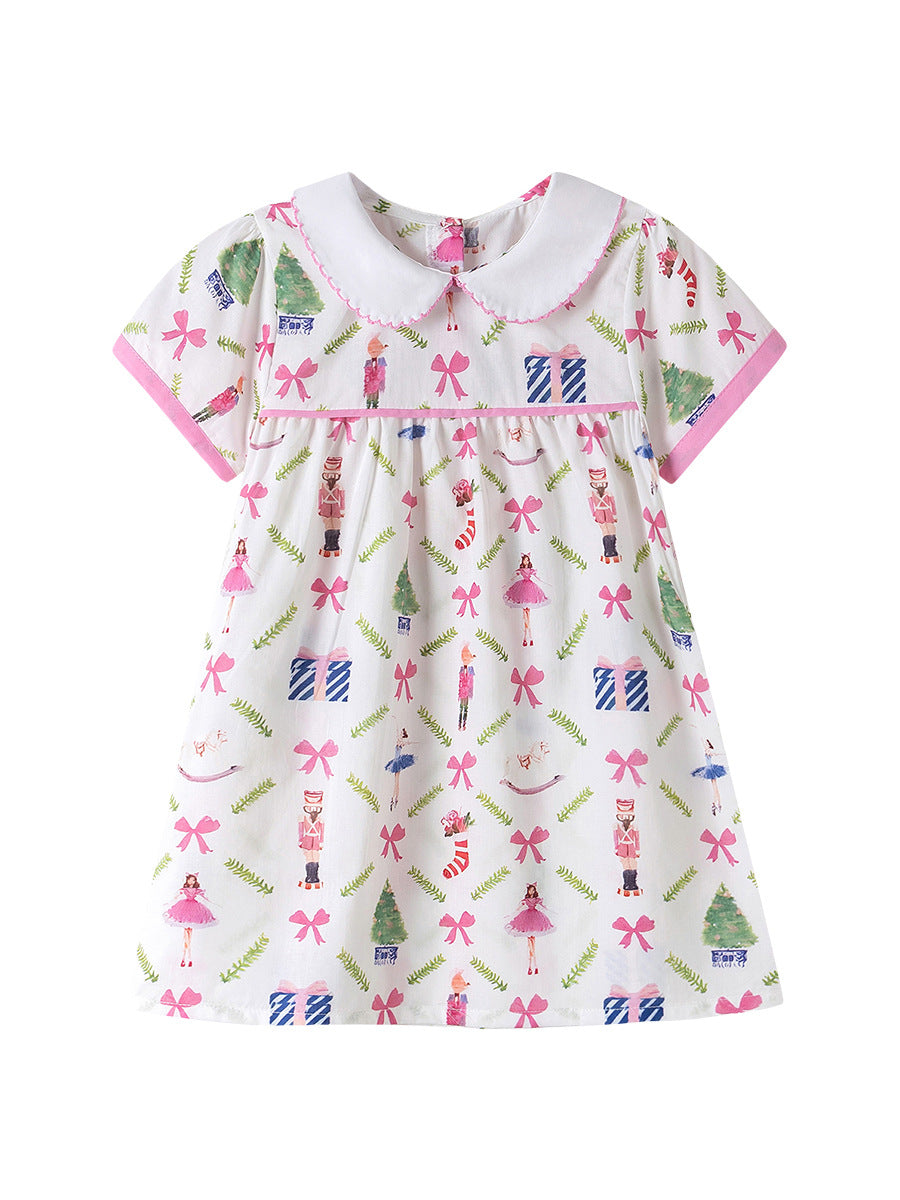 Summer Arrival Cartoon Pattern Short Sleeves Dress for Stylish Girls, MyKids-USA®, Baby & Children's Dresses, MyKids-USA -  -  -  -  -  -  - .