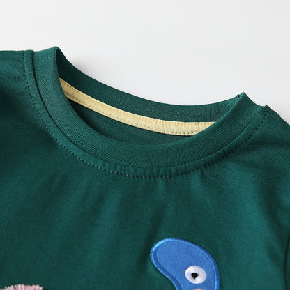 Spring and Autumn Boys Cartoon Pattern Long Sleeves Top and Plaid Pants Clothing Set, MyKids-USA®, Outfit Sets, MyKids-USA -  -  -  -  -  -  - 