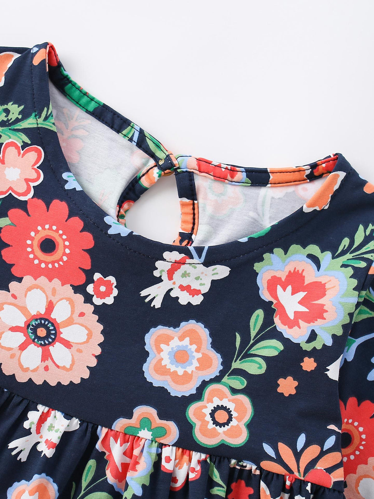 MyKids-USA® Autumn Arrival Baby Kids Girls Princess Flowers Pattern Long Sleeves Dress