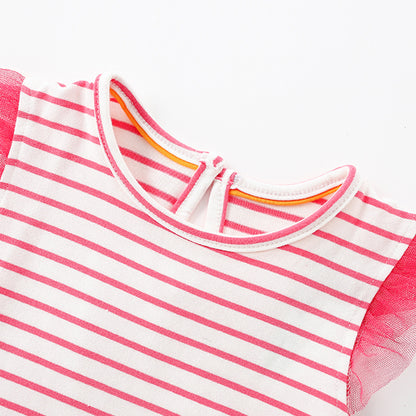 Summer Arrival Animals Cartoon Pattern Fly Sleeves Crew Neck Dress for Stylish Girls, MyKids-USA®, Baby & Children's Dresses, MyKids-USA -  -  -  -  -  -  - .