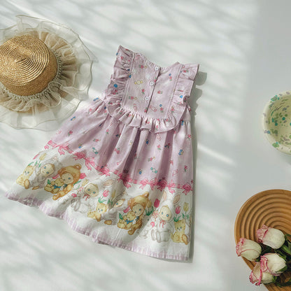 Summer Kids Girls Cute Baby Print Sleeveless Design Princess Dress, MyKids-USA®, Baby & Toddler Dresses, MyKids-USA -  -  -  -  -  -  - 