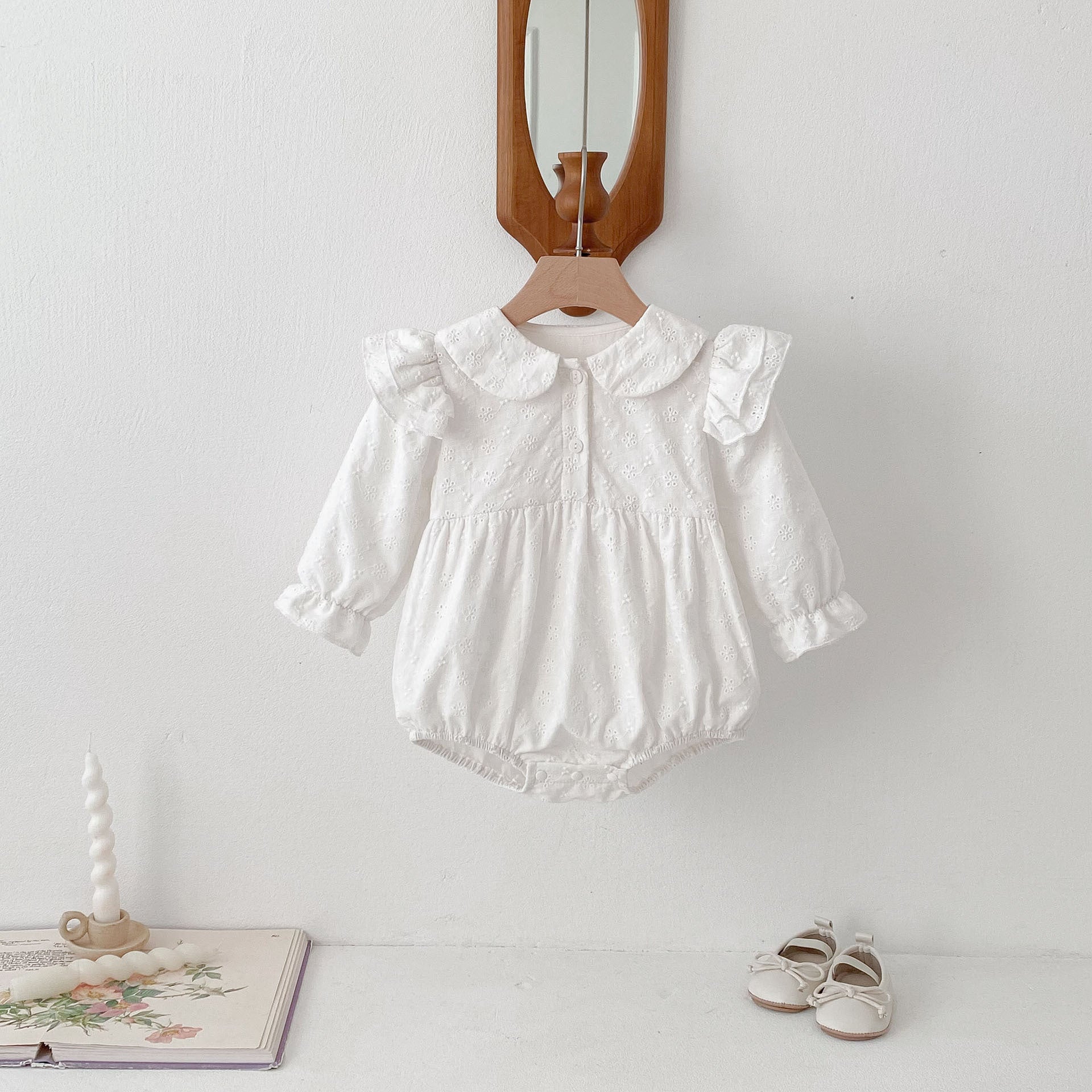 Spring Arrival Baby Girls Cute Floral Embroidered Pattern Long Sleeves, MyKids-USA®, Baby One-Pieces, MyKids-USA -  -  -  -  -  -  - 