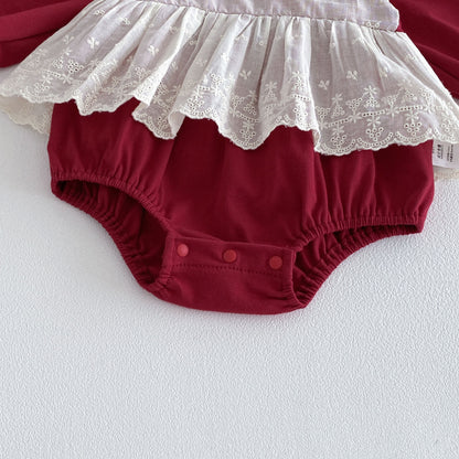 Spring Arrival Baby Girls Long Sleeves Color Patchwork Flowers Embroidered Bodysuit, MyKids-USA®, Baby One-Pieces, MyKids-USA -  -  -  -  -  -  - .