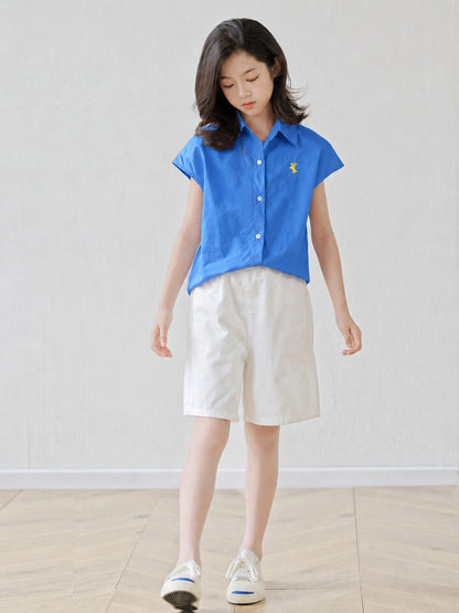 Arrival Summer Baby Kids Girls Short Sleeves Embroidered Shirt and Beige Shorts, MyKids-USA®, Baby & Children's Outfits, MyKids-USA -  -  -  -  -  -  - .