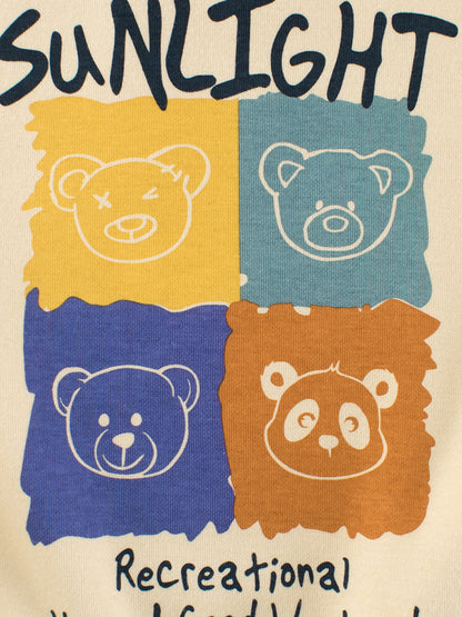 Autumn Baby Kids Boys Cartoon Print Color Patchwork Long Sleeves Crew Neck Top Pullover, MyKids-USA®, Baby & Toddler Outerwear, MyKids-USA -  -  -  -  -  -  - 