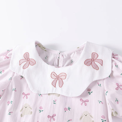 Summer Arrival Flowers and Animals Pattern Short Sleeves Dress for Stylish Girls, MyKids-USA®, Baby & Toddler Dresses, MyKids-USA -  -  -  -  -  -  - .