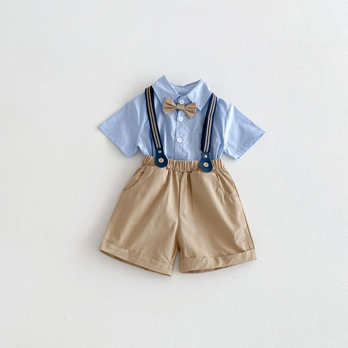 Arrival Summer Baby Kids Boys Short Sleeves Shirt and Strap Overalls Clothing Set, MyKids-USA®, Baby & Children's Outfits, MyKids-USA - Size/Age - 80 (9-12M) - Color - Blue -  -  - TR2605242350-A.