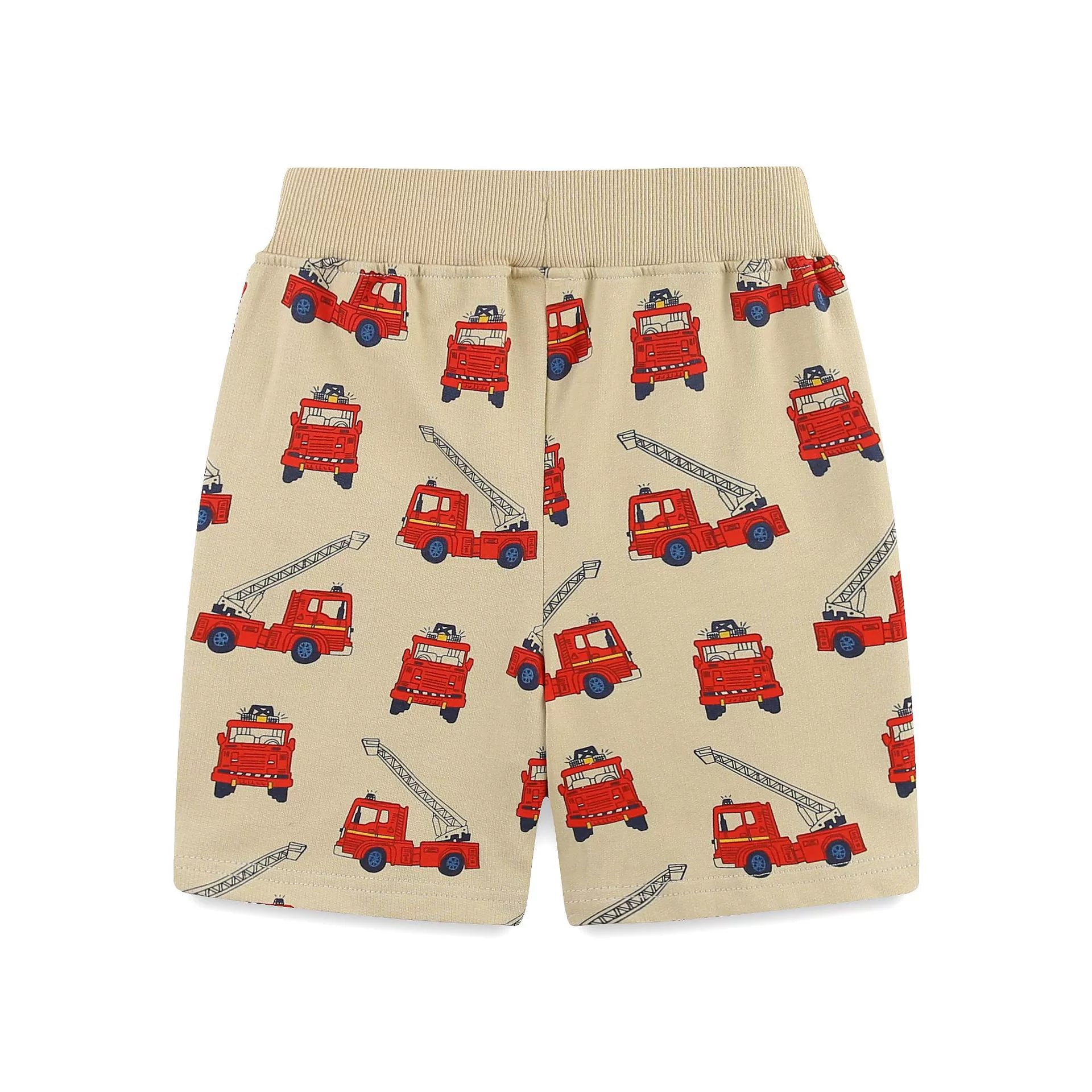 Summer Arrival Kids Boys Cotton Casual Style Cartoon Fire Engines Pattern Shorts, MyKids-USA®, Shorts, MyKids-USA -  -  -  -  -  -  - 
