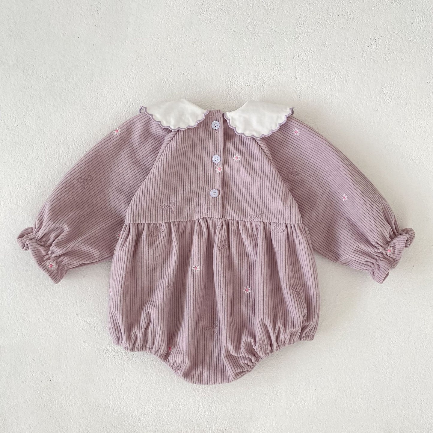 MyKids-USA® Autumn Embroidery Pattern Baby Kids Girls Princess Long Sleeves Bodysuit