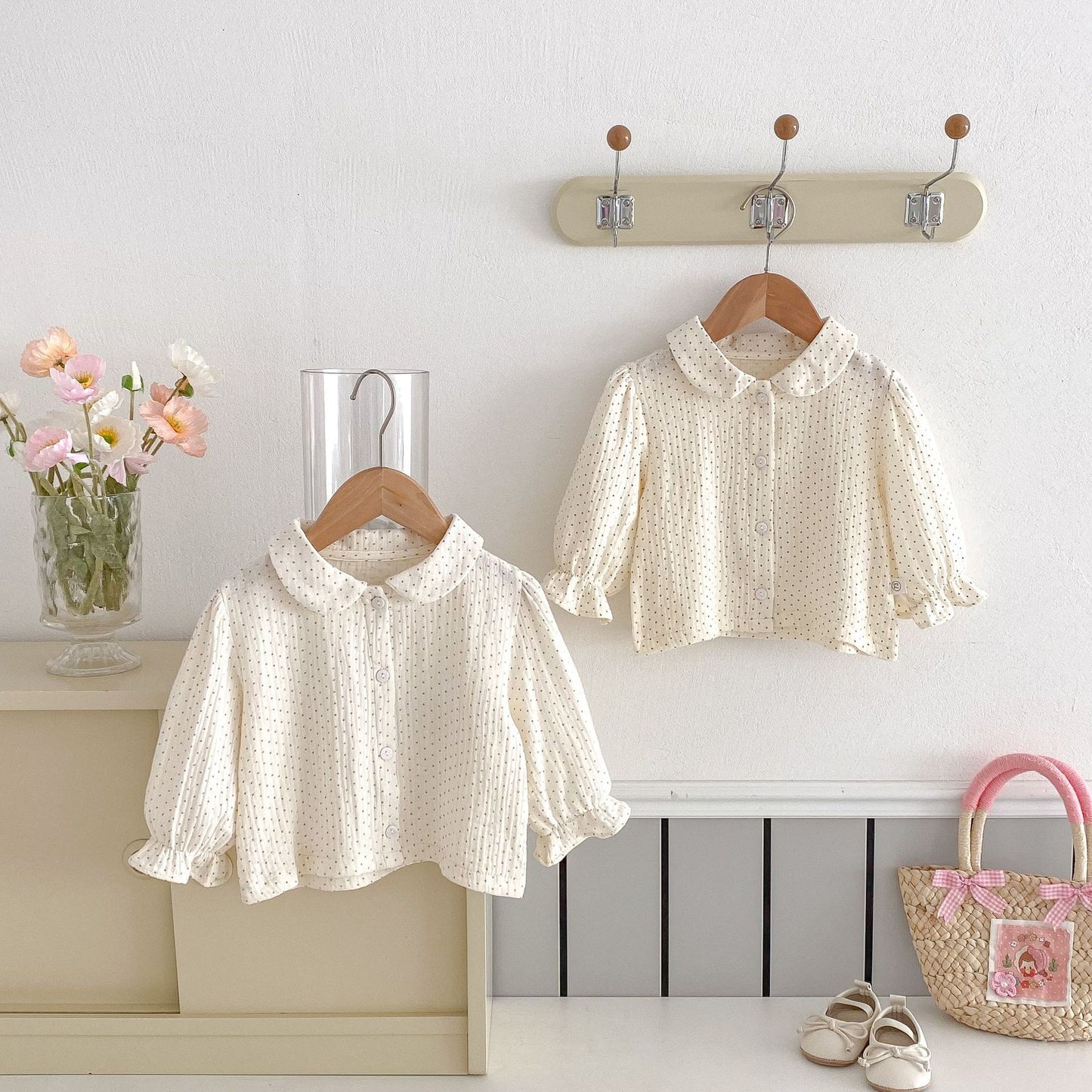 Autumn and Spring Arrival Baby Kids Girls Long Sleeves Single Breasted Top, MyKids-USA®, Baby & Toddler Tops, MyKids-USA -  -  -  -  -  -  - 