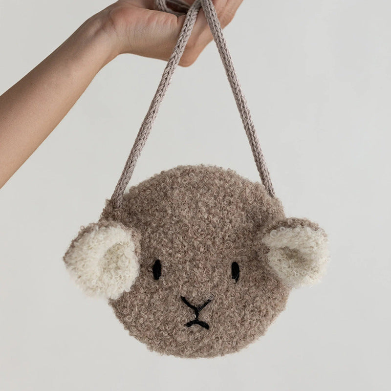 Cute Cartoon Style Children’s Coin Plush Crossbody Bag, MyKids-USA®, Handbags, MyKids-USA - Size/Age - Average Size (0-12Y） - Color - Apricot -  -  - TR2411302159-A.