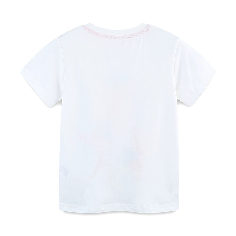 Summer Girls’ Rhythmic Gymnastics Cartoon Pattern T-shirt in European and American Style, MyKids-USA®, Baby & Toddler Tops, MyKids-USA -  -  -  -  -  -  - 