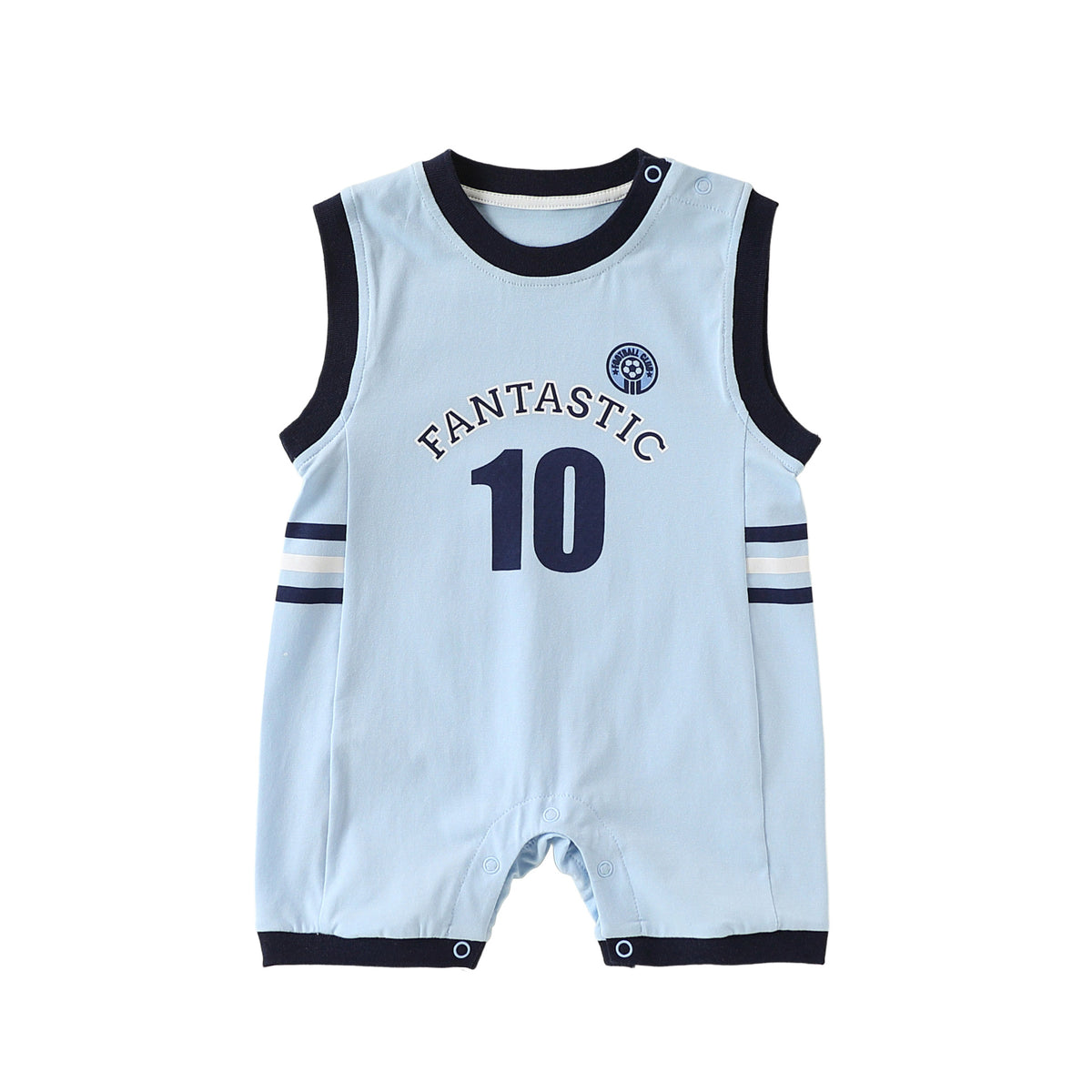 Summer Arrival Baby Unisex Sleeveless Cartoon and Letters Pattern Rompers Bodysuits, MyKids-USA®, Baby & Children's One-Pieces, MyKids-USA - Size/Age - 66 (3-6M) - Color - Blue -  -  - TR2606112255-A.