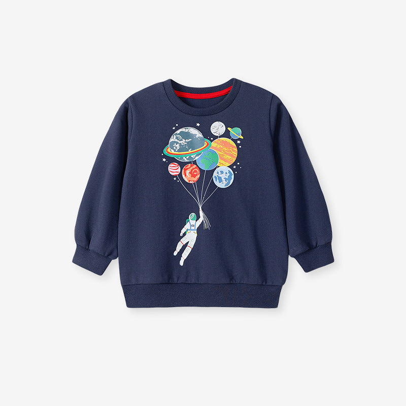 Spring and Autumn Boys Astronaut Cartoon Pattern Long Sleeves Sweatshirt and Pants Clothing Set, MyKids-USA®, Baby & Toddler Outfits, MyKids-USA -  -  -  -  -  -  - 