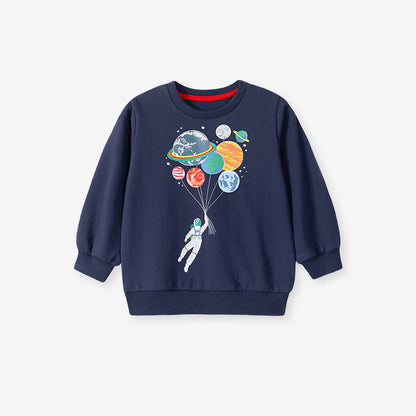 Spring and Autumn Boys Astronaut Cartoon Pattern Long Sleeves Sweatshirt and Pants Clothing Set, MyKids-USA®, Baby & Toddler Outfits, MyKids-USA -  -  -  -  -  -  - 