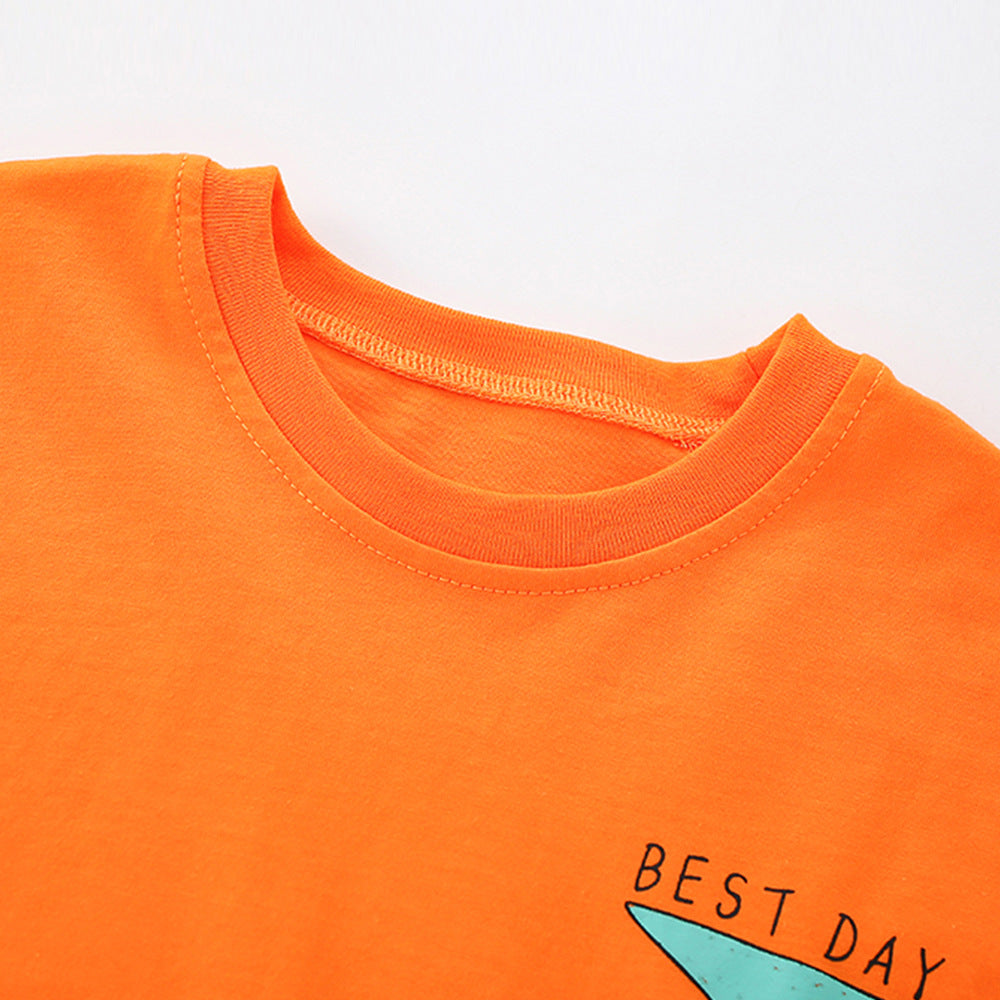 Summer Hot Selling Baby Kids Short Sleeves Cartoon Animals Pattern T-shirt and Striped Shorts Clothing Set, MyKids-USA®, Baby & Children's Outfits, MyKids-USA -  -  -  -  -  -  - .