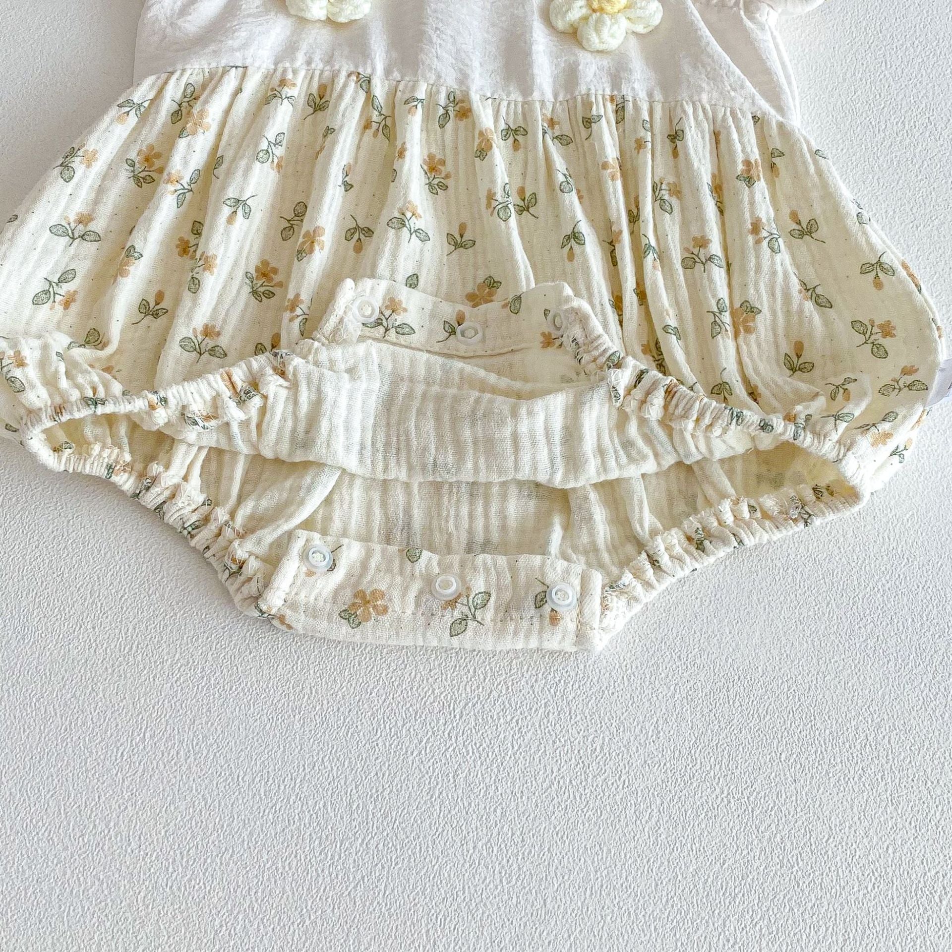 Summer Arrival Baby Girls Sleeveless Flowers Pattern Strap Bodysuit, MyKids-USA®, Bodysuits, MyKids-USA -  -  -  -  -  -  - .