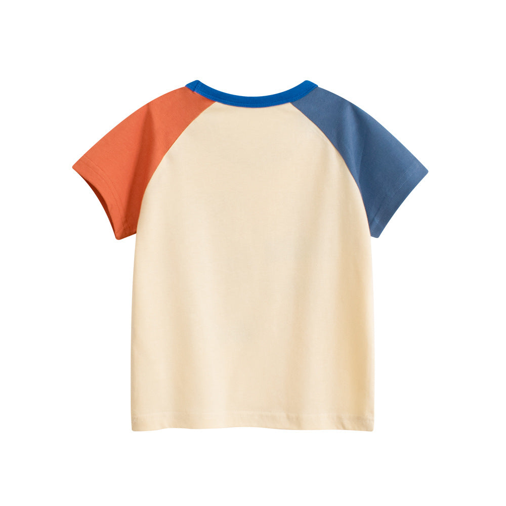 Summer Girls’ Teddy Bear and Letters Print T-shirt in European and American Style, MyKids-USA®, Baby & Toddler Tops, MyKids-USA -  -  -  -  -  -  - 