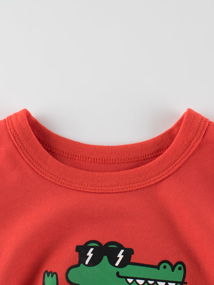 Summer Boys’ Letters and Cartoon Pattern T-shirt in European and American Style, MyKids-USA®, T-Shirts, MyKids-USA -  -  -  -  -  -  - .