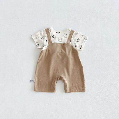 Summer Arrival Baby Boys Short Sleeves Color Patchwork Cartoon Rompers Bodysuits, MyKids-USA®, Baby & Children's One-Pieces, MyKids-USA -  -  -  -  -  -  - .
