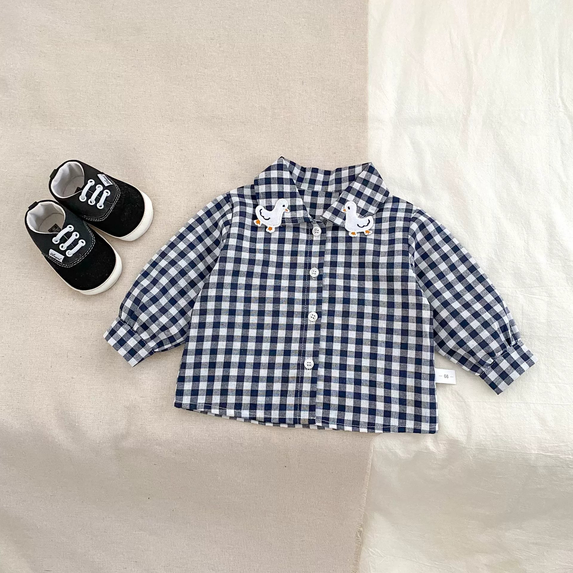 Spring and Autumn Baby Kids Boys Letters Pattern Sleeveless Blue Overalls and Plaid Long Sleeves Shirt Clothing Set, MyKids-USA®, Baby & Toddler Outfits, MyKids-USA - Size/Age - 66 (3-6M) - Color - Black -  -  - TR2508242213-A