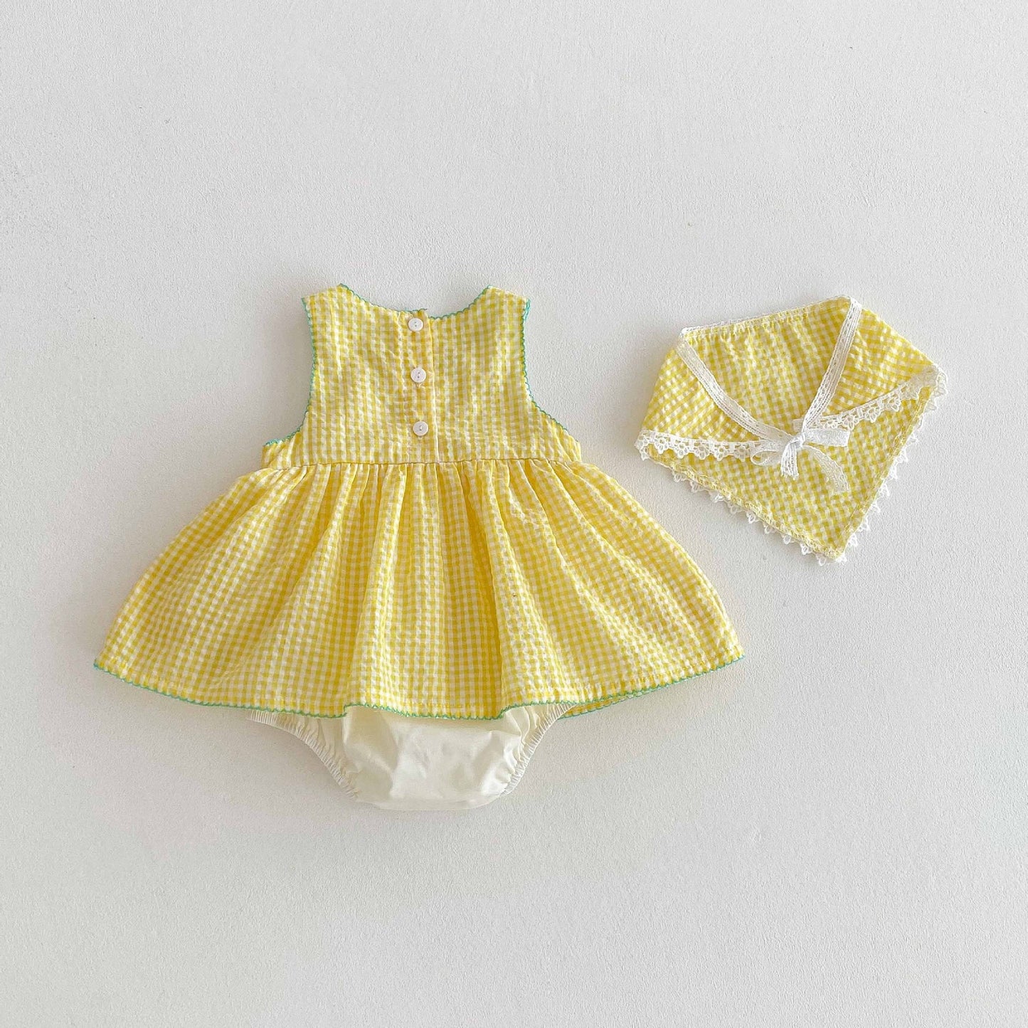 Summer Arrival Baby Girls Cute Plaid Sleeveless Dress Design Onesies, MyKids-USA®, Baby One-Pieces, MyKids-USA -  -  -  -  -  -  - 