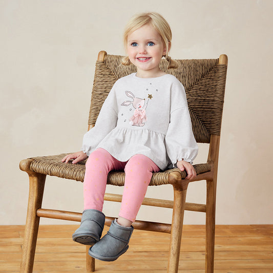 Spring and Autumn Girls Animals Cartoon And Stars Pattern Long Sleeves Sweatshirt and Pink Pants Clothing Set, MyKids-USA®, Baby & Toddler Outfits, MyKids-USA - Size/Age - 90 (12-24M) - Color - Pink -  -  - TR2507242043