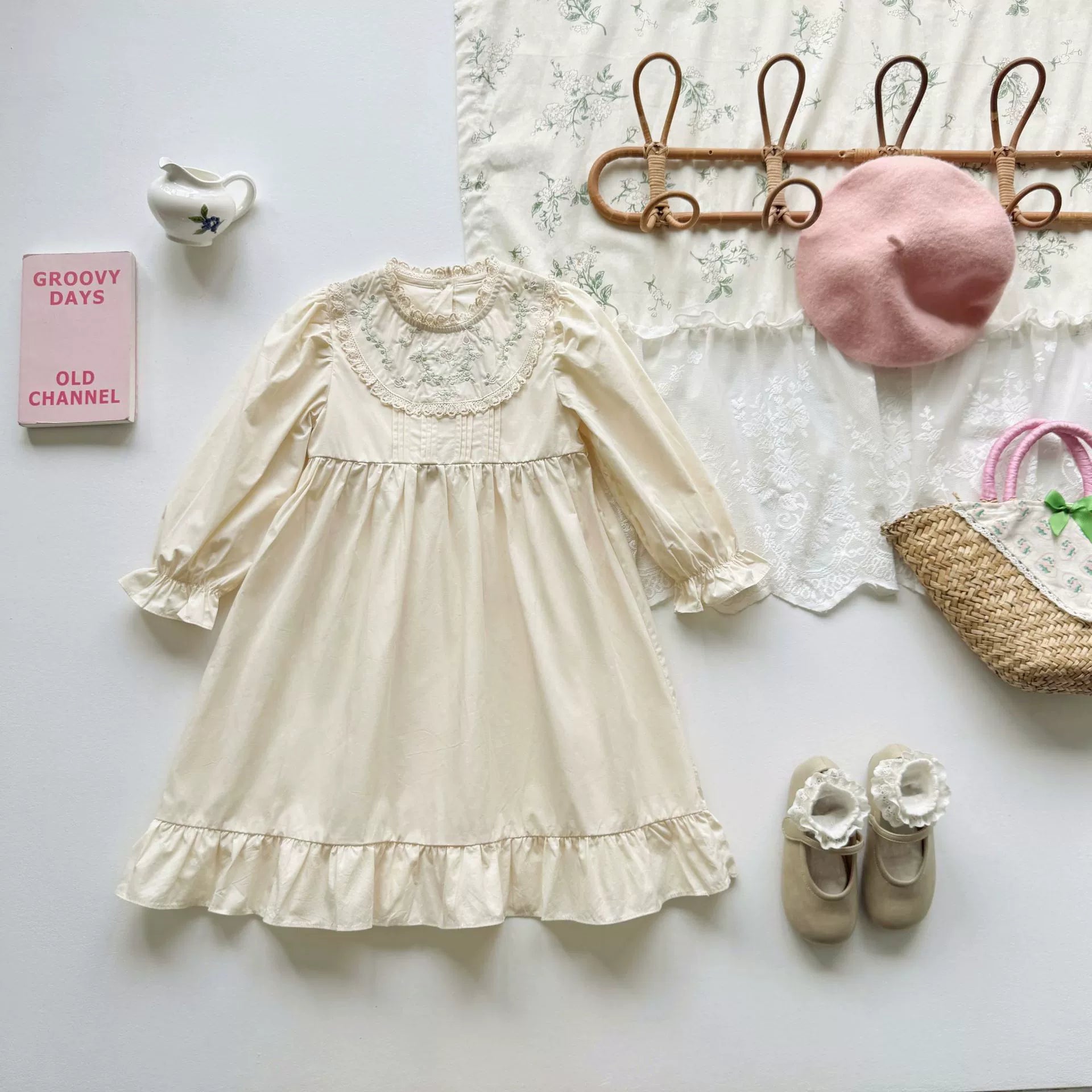 Autumn Arrival Baby Kids Girls Flowers Embroidery Pattern Long Sleeves Dress, MyKids-USA®, Baby & Toddler Dresses, MyKids-USA -  -  -  -  -  -  - 