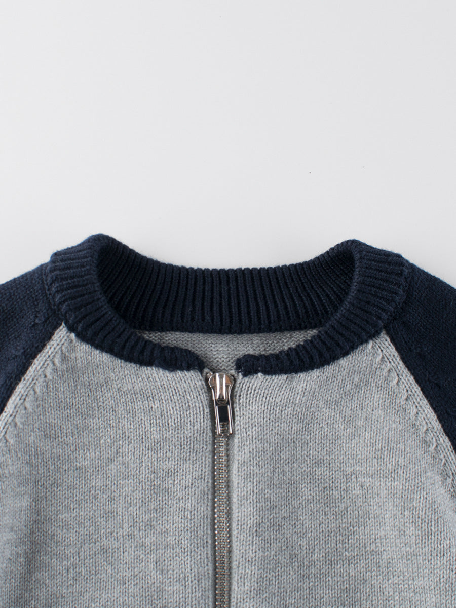 Spring European and American Style Boys’ Outerwear: Striped Long Sleeves Single Breasted Knitted Coat for Children, MyKids-USA®, Baby Activity Tops, MyKids-USA -  -  -  -  -  -  - 