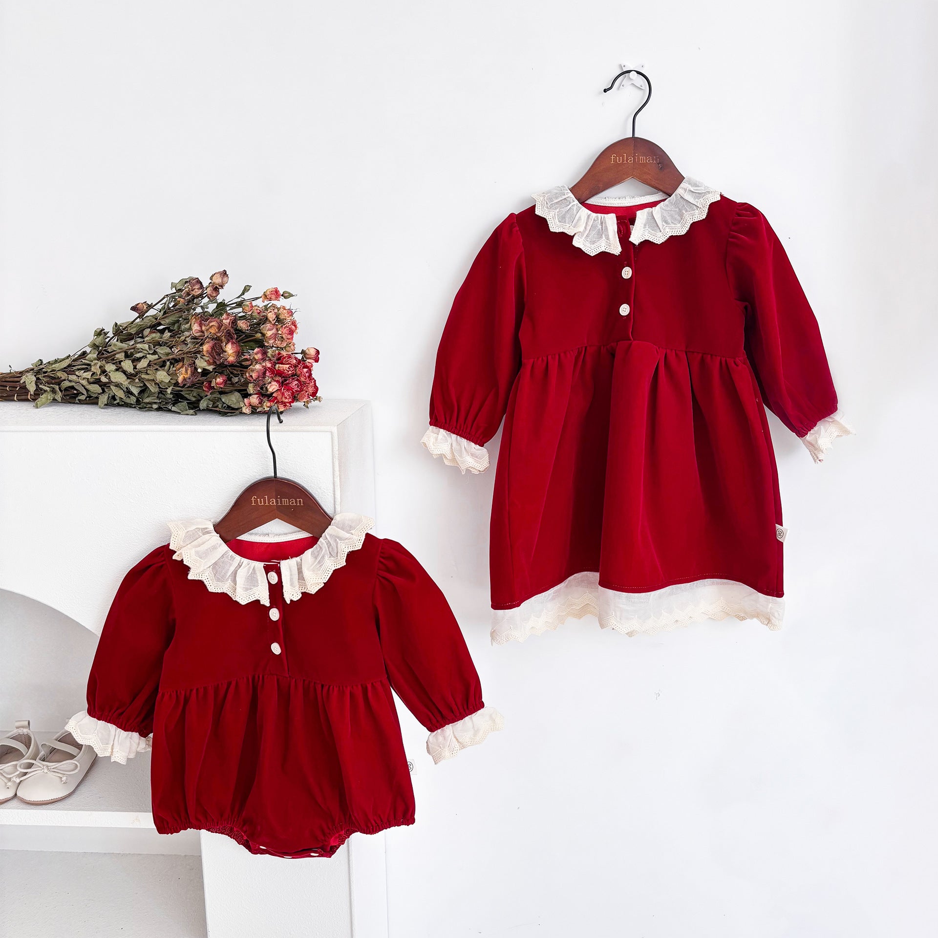 Autumn Arrival Baby Kids Girls Color Patchwork Long-sleeved Onesies and Dress – Princess Sister Matching Set, MyKids-USA®, Baby & Toddler Dresses, MyKids-USA -  -  -  -  -  -  - 