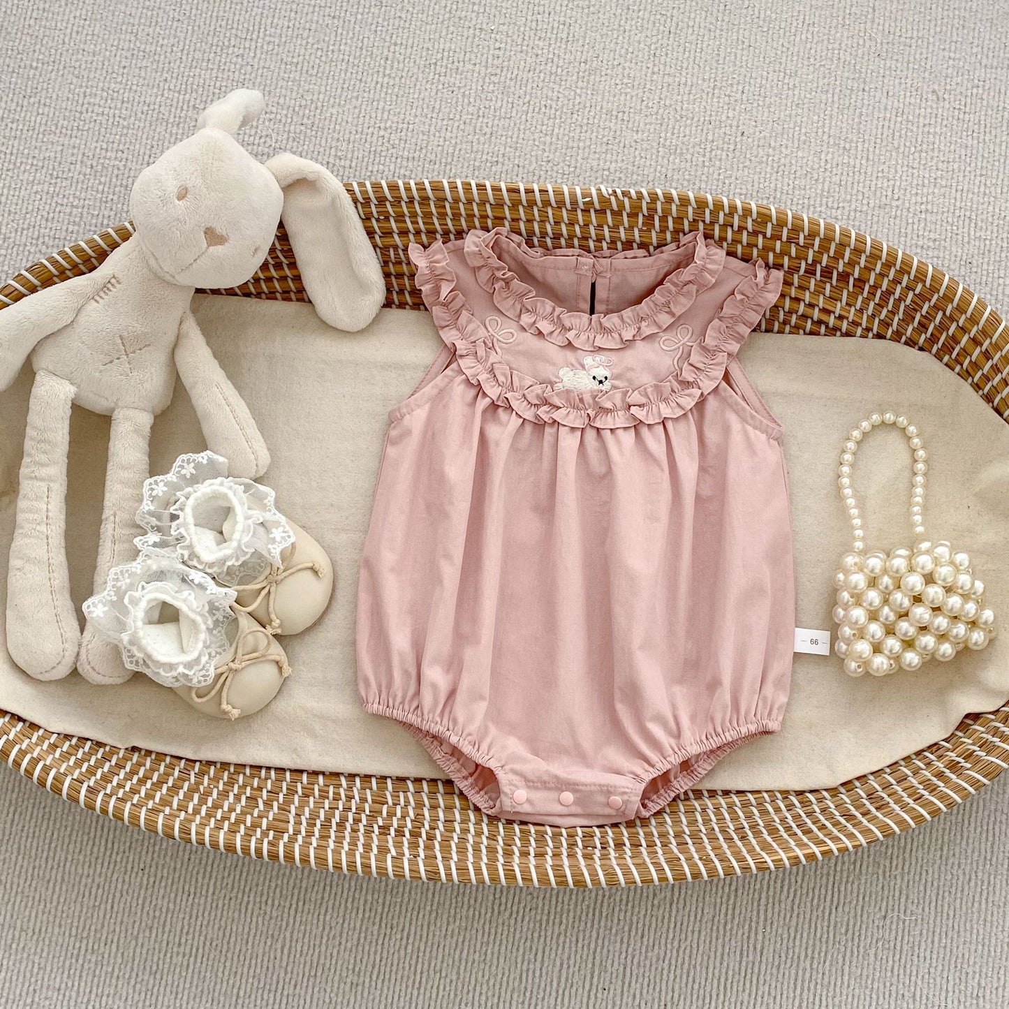 Summer Arrival Baby Girls Sleeveless Embroidery Pattern Bodyusit, MyKids-USA®, Baby & Children's One-Pieces, MyKids-USA - Size/Age - 66 (3-6M) - Color - Pink -  -  - TR2605022301-C.