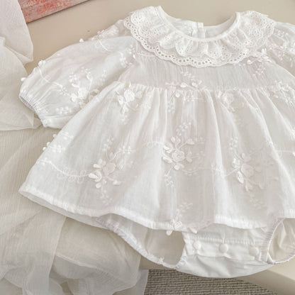 Spring Arrival Baby Girls Long Sleeves Flowers Pattern Solid Color Bodysuit Dress, MyKids-USA®, Baby & Toddler Dresses, MyKids-USA -  -  -  -  -  -  - .