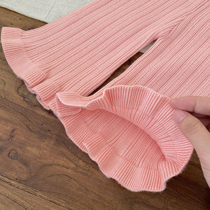 Winter and Autumn Baby Kids Girls Long Sleeves Knitted Cardigan and Flared Pants Knitted Clothing Set, MyKids-USA®, Baby & Toddler Outfits, MyKids-USA -  -  -  -  -  -  - 